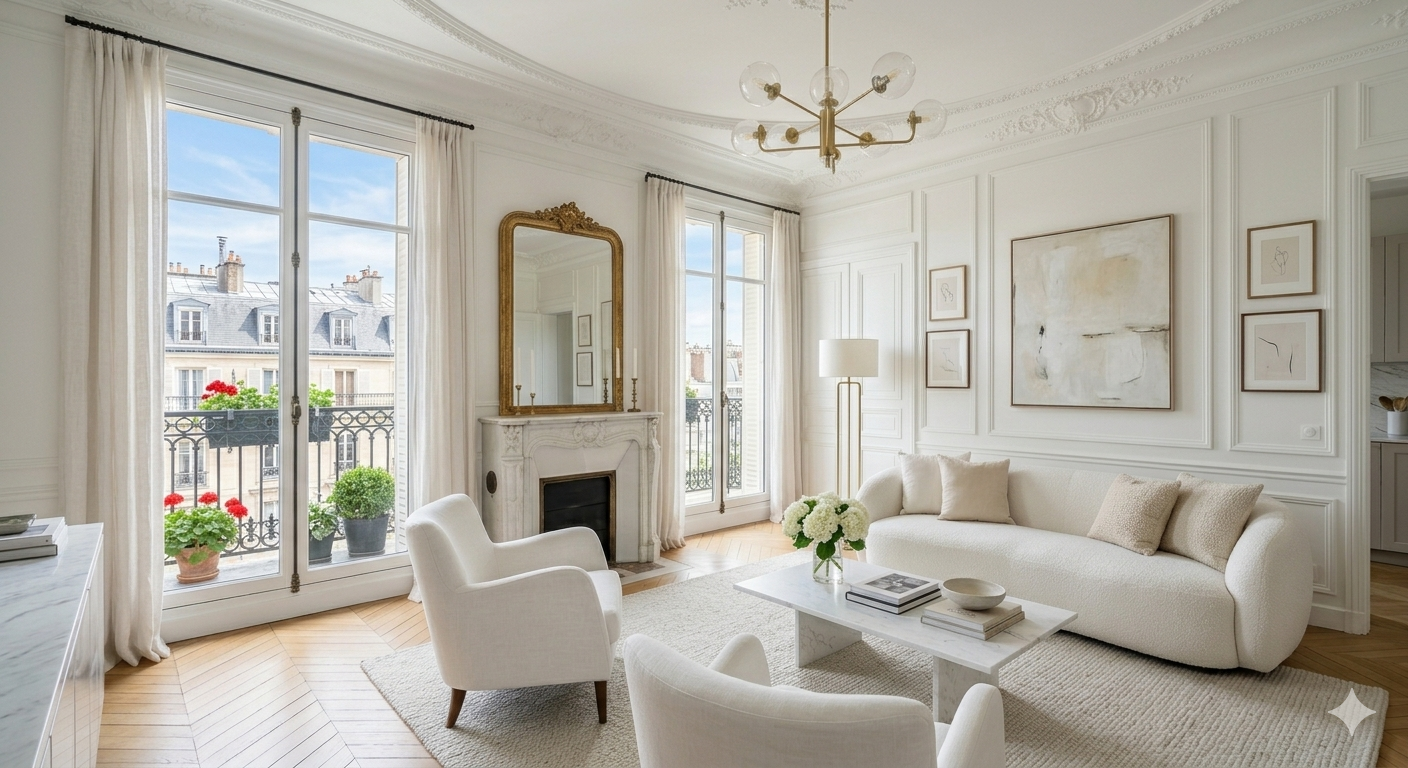 Appartement parisien lumineux avec vue sur la Tour Eiffel